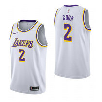 Nike Los Angeles Lakers #2 Quinn Cook White Game Authentic Stitched NBA Jersey