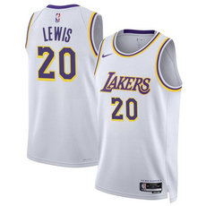 Nike Los Angeles Lakers #20 Maxwell Lewis White 2024 Association Edition Stitched Basketball Jersey