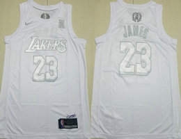 Nike Los Angeles Lakers #23 Lebron James White 2023 Glory Authentic Stitched NBA Jersey