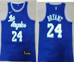 Nike Los Angeles Lakers #24 Kobe Bryant Blue Latin night Game Authentic Stitched NBA Jersey