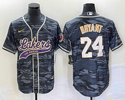 Nike Los Angeles Lakers #24 Kobe Bryant Camo Joint Authentic Stitched baseball jersey