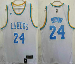Nike Los Angeles Lakers #24 Kobe Bryant Throwback White 22-23 Authentic Stitched NBA Jersey