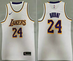 Nike Los Angeles Lakers #24 Kobe Bryant White Authentic Stitched NBA Jersey