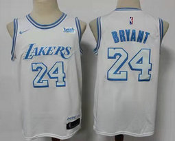Nike Los Angeles Lakers #24 Kobe Bryant White City 20-21 Authentic Stitched NBA Jersey