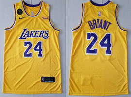Nike Los Angeles Lakers #24 Kobe Bryant memorial Authentic Stitched NBA Jersey