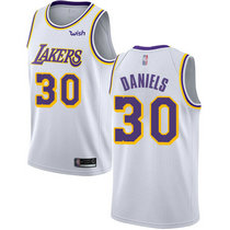 Nike Los Angeles Lakers #30 Troy Daniels White Game Authentic Stitched NBA Jersey