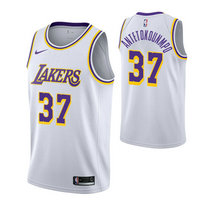 Nike Los Angeles Lakers #37 Kostas Antetokounmpo White Game Authentic Stitched NBA Jersey