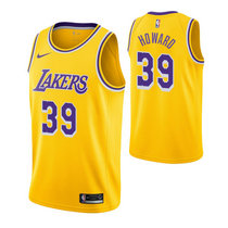 Nike Los Angeles Lakers #39 Dwight Howard Gold Game Authentic Stitched NBA Jersey