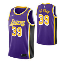 Nike Los Angeles Lakers #39 Dwight Howard Purple Game Authentic Stitched NBA Jersey