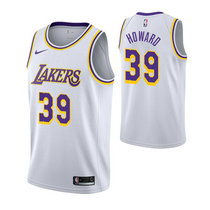 Nike Los Angeles Lakers #39 Dwight Howard White Game Authentic Stitched NBA Jersey