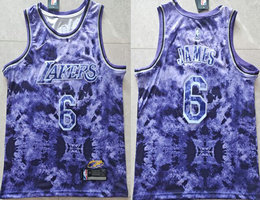 Nike Los Angeles Lakers #6 Lebron James Purple 22-23 MVP Authentic Stitched NBA Jersey