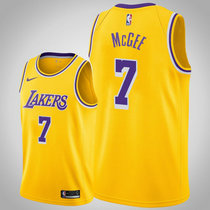 Nike Los Angeles Lakers #7 JaVale McGee Gold Game Authentic Stitched NBA Jersey