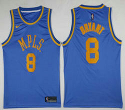 Nike Los Angeles Lakers #8 Kobe Bryant Blue Game Hardwood Classics Authentic Stitched NBA Jersey