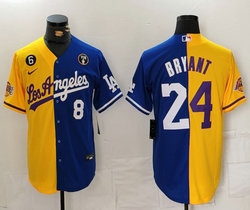 Nike Los Angeles Lakers #8 Kobe Bryant Blue and Gold color baseball jersey