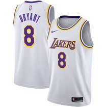 Nike Los Angeles Lakers #8 Kobe Bryant White Game Authentic Stitched NBA Jersey