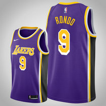Nike Los Angeles Lakers #9 Rajon Rondo Purple Game Authentic Stitched NBA Jersey