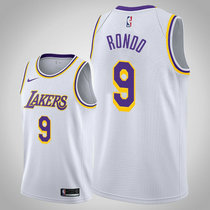 Nike Los Angeles Lakers #9 Rajon Rondo White Game Authentic Stitched NBA Jersey