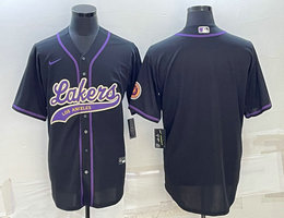 Nike Los Angeles Lakers Blank Black baseball jersey