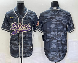 Nike Los Angeles Lakers Blank Camo Joint Authentic Stitched baseball jersey