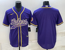 Nike Los Angeles Lakers Blank Purple baseball jersey