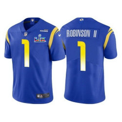 Nike Los Angeles Rams #1 Allen Robinson II Royal Super Bowl LX 60 Patch Jersey