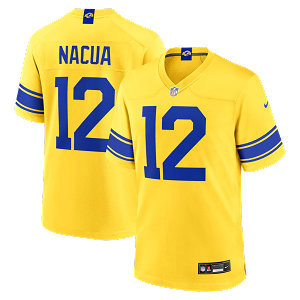 Nike Los Angeles Rams #12 Puka Nacua?2026 Gold Authentic Stitched NFL Jerseys