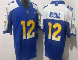 Nike Los Angeles Rams #12 Puka Nacua Royal White Gratitude Limited Jersey.webp