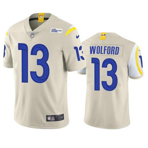Nike Los Angeles Rams #13 John Wolford Cream Vapor Untouchable Authentic Stitched NFL Jersey