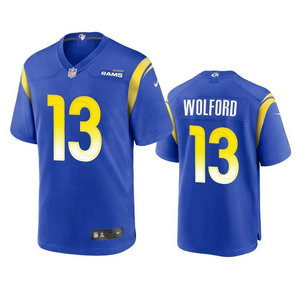 Nike Los Angeles Rams #13 John Wolford Royal Vapor Untouchable Authentic Stitched NFL Jersey