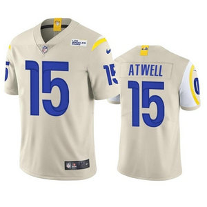 Nike Los Angeles Rams #15 Tutu Atwell Cream Vapor Untouchable Authentic Stitched NFL Jersey