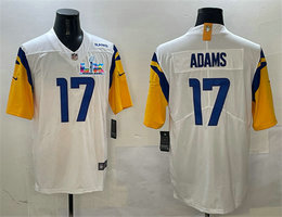 Nike Los Angeles Rams #17 Davante Adams White Super Bowl LX 60 Patch Jersey