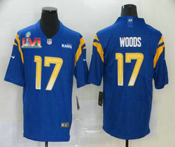 Nike Los Angeles Rams #17 Robert Woods Royal 2022 Super Bowl LVI Patch Vapor Untouchable Authentic Stitched NFL Jerseys