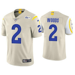Nike Los Angeles Rams #2 Robert Woods Cream Vapor Untouchable Authentic Stitched NFL Jerseys