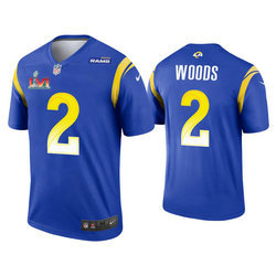 Nike Los Angeles Rams #2 Robert Woods Royal 2022 Super Bowl LVI Patch Vapor Untouchable Authentic Stitched NFL Jerseys