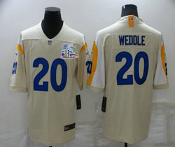 Nike Los Angeles Rams #20 Wedle jersey Cream Super Bowl LX 60 Patch Jersey