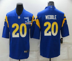 Nike Los Angeles Rams #20 Wedle jersey Royal Super Bowl LX 60 Patch Jersey