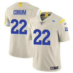 Nike Los Angeles Rams #22 Blake Corum Cream 2024 Draft Vapor Untouchable Football Jersey