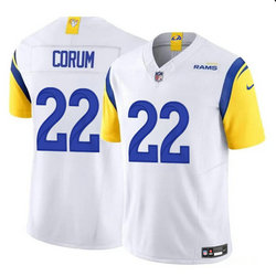 Nike Los Angeles Rams #22 Blake Corum White 2024 Draft F.U.S.E Football Jersey