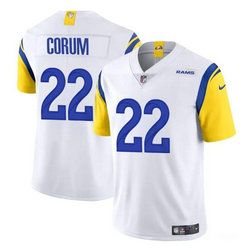 Nike Los Angeles Rams #22 Blake Corum White 2024 Draft Vapor Untouchable Football Jersey