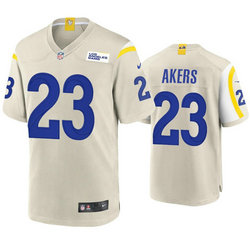 Nike Los Angeles Rams #23 Cam Akers Cream Vapor Untouchable Authentic Stitched NFL Jerseys