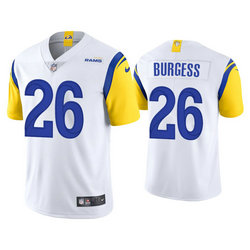 Nike Los Angeles Rams #26 Terrell Burgess White 2021 Vapor Untouchable Authentic Stitched NFL Jerseys