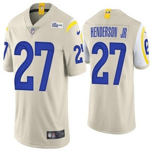 Nike Los Angeles Rams #27 Darrell Henderson Jr. Cream Vapor Untouchable Authentic Stitched NFL Jersey