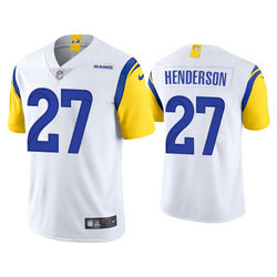 Nike Los Angeles Rams #27 Darrell Henderson White 2021 Vapor Untouchable Authentic Stitched NFL Jerseys