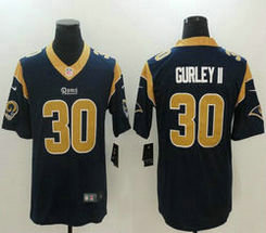 Nike Los Angeles Rams #30 Todd Gurley II Navy Blue Vapor Untouchable Limited Authentic Stitched NFL Jerseys