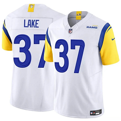 Nike Los Angeles Rams #37 Quentin Lake White Stitched Football Jersey