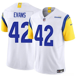Nike Los Angeles Rams #42 Ethan Evans White Stitched Football Jersey