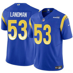 Nike Los Angeles Rams #53 Nate Landman Blue Stitched Football Jersey