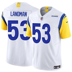 Nike Los Angeles Rams #53 Nate Landman White Stitched Football Jersey