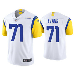 Nike Los Angeles Rams #71 Bobby Evans White 2021 Vapor Untouchable Authentic Stitched NFL Jerseys