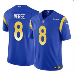 Nike Los Angeles Rams #8 Jared Verse Blue 2024 Draft F.U.S.E Stitched Football Jersey